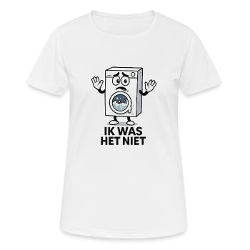 Traurige Waschmaschine Karikatur - Frauen T-Shirt atmungsaktiv - Weiß - Vorne - AI Model Female 172 dark (172cm)