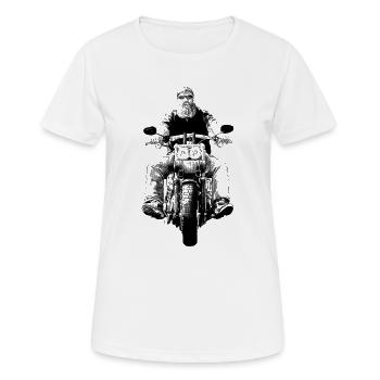 Biker - Women's Breathable T-Shirt - white - Front - AI Model Female 172 dark (172cm)