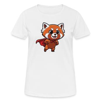 Superheldenkätzchen Design - Frauen T-Shirt atmungsaktiv - Weiß - Vorne - AI Model Female 172 dark (172cm)