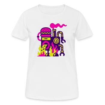 Burger Maschine - Frauen T-Shirt atmungsaktiv - Weiß - Vorne - AI Model Female 172 dark (172cm)