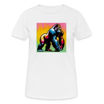 gorilla - Women's Breathable T-Shirt - white - Front - AI Model Female 172 dark (172cm)