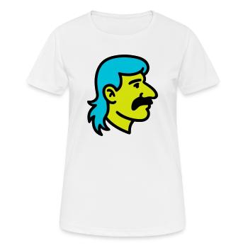 Mullet Homme Pop Art - T-shirt respirant Femme - blanc - Devant - AI Model Female 172 dark (172cm)