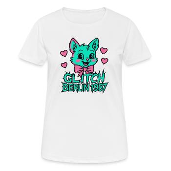 Glitch Berlin 1987 - Frauen T-Shirt atmungsaktiv - Weiß - Vorne - AI Model Female 172 dark (172cm)