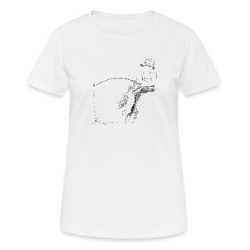 Angler - Frauen T-Shirt atmungsaktiv - Weiß - Vorne - AI Model Female 172 dark (172cm)