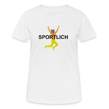 Athlétique vif rebond illustration - T-shirt respirant Femme - blanc - Devant - AI Model Female 172 dark (172cm)