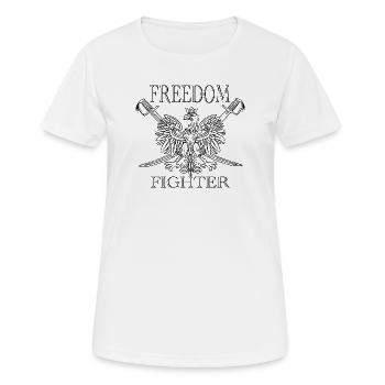 Combattant de la liberté – Aigle polonais avec sabres croisés - T-shirt respirant Femme - blanc - Devant - AI Model Female 172 dark (172cm)