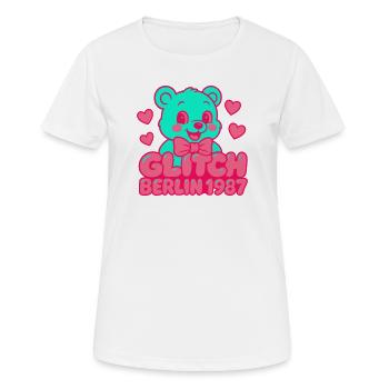 Glitch Berlin Supercute - Frauen T-Shirt atmungsaktiv - Weiß - Vorne - AI Model Female 172 dark (172cm)