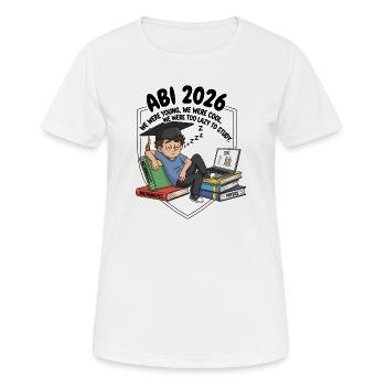 ABI 2026 - Frauen T-Shirt atmungsaktiv - Weiß - Vorne - AI Model Female 172 dark (172cm)