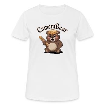 Bär mit Honig und Baguette - Frauen T-Shirt atmungsaktiv - Weiß - Vorne - AI Model Female 172 dark (172cm)