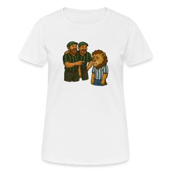 La classe ouvrière et les Bleus et les blancs en pleurs - T-shirt respirant Femme - blanc - Devant - AI Model Female 172 dark (172cm)