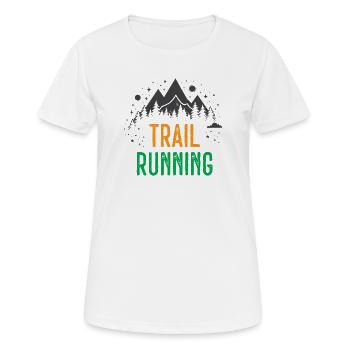 Course sur sentier - T-shirt respirant Femme - blanc - Devant - AI Model Female 172 dark (172cm)