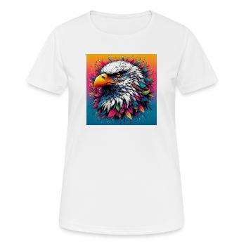 Adler - Frauen T-Shirt atmungsaktiv - Weiß - Vorne - AI Model Female 172 dark (172cm)