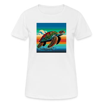 Schildkröte - Frauen T-Shirt atmungsaktiv - Weiß - Vorne - AI Model Female 172 dark (172cm)