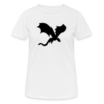 Schatten des mythischen Drachen - Frauen T-Shirt atmungsaktiv - Weiß - Vorne - AI Model Female 172 dark (172cm)