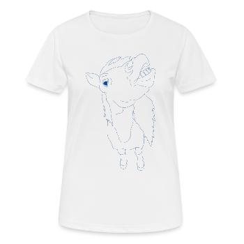 Drôle de cheval avec la gueule ouverte - T-shirt respirant Femme - blanc - Devant - AI Model Female 172 dark (172cm)