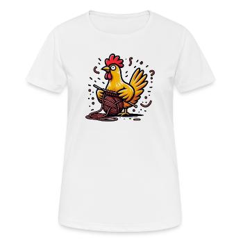 Gloussement et pourpre - T-shirt respirant Femme - blanc - Devant - AI Model Female 172 dark (172cm)