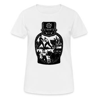Schwingerkönig_black - T-shirt respirant Femme - blanc - Devant - AI Model Female 172 dark (172cm)
