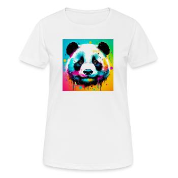Panda - Frauen T-Shirt atmungsaktiv - Weiß - Vorne - AI Model Female 172 dark (172cm)