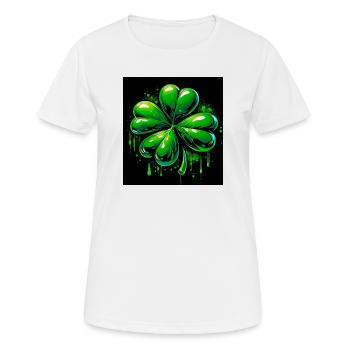 Trèfle à quatre feuilles - T-shirt respirant Femme - blanc - Devant - AI Model Female 172 dark (172cm)