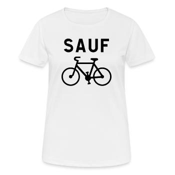 Außer Vélo Noir - Frauen T-Shirt atmungsaktiv - Weiß - Vorne - AI Model Female 172 dark (172cm)
