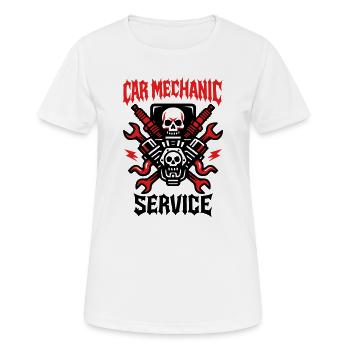 Car Mechanic Service - Frauen T-Shirt atmungsaktiv - Weiß - Vorne - AI Model Female 172 dark (172cm)