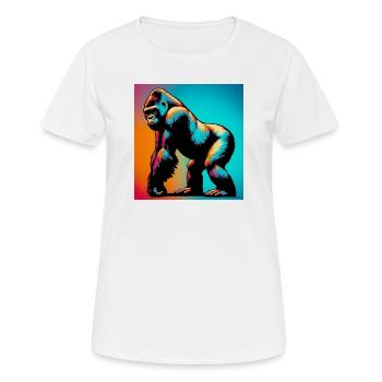gorilla - Women's Breathable T-Shirt - white - Front - AI Model Female 172 dark (172cm)