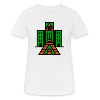Architecture occulte - T-shirt respirant Femme - blanc - Devant - AI Model Female 172 dark (172cm)