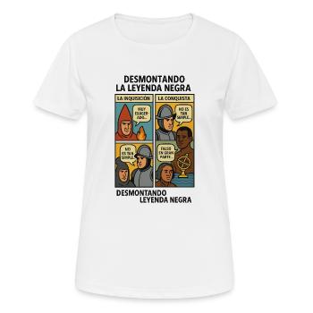 Die Demontage der schwarzen Legende - Frauen T-Shirt atmungsaktiv - Weiß - Vorne - AI Model Female 172 dark (172cm)