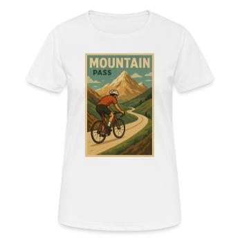 Bike Pass Mountain Pass - Women's Breathable T-Shirt - white - Front - AI Model Female 172 dark (172cm)