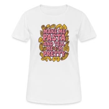 Verspielte Pasta Einladung Illustration - Frauen T-Shirt atmungsaktiv - Weiß - Vorne - AI Model Female 172 dark (172cm)