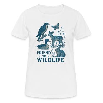Tierwelt Freundschaft Illustration - Frauen T-Shirt atmungsaktiv - Weiß - Vorne - AI Model Female 172 dark (172cm)