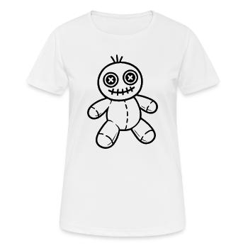 Illustration de poupée vaudou d’Halloween - T-shirt respirant Femme - blanc - Devant - AI Model Female 172 dark (172cm)