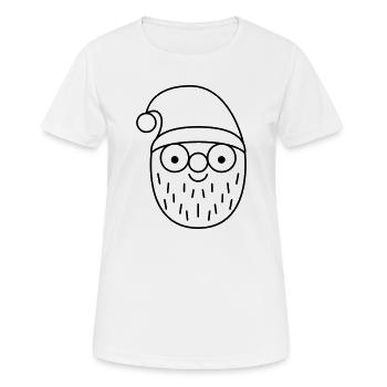 Nikolaus - Frauen T-Shirt atmungsaktiv - Weiß - Vorne - AI Model Female 172 dark (172cm)