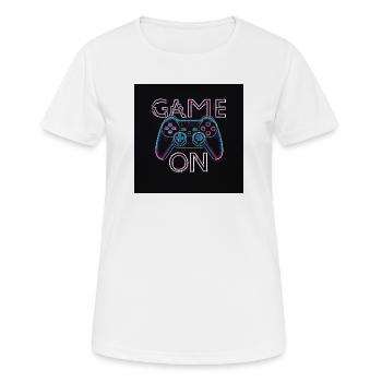 Conception de manette de jeu néon - T-shirt respirant Femme - blanc - Devant - AI Model Female 172 dark (172cm)