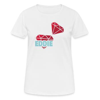 Eddie als Kostbar - Frauen T-Shirt atmungsaktiv - Weiß - Vorne - AI Model Female 172 dark (172cm)