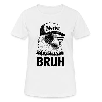 Bruh 4 juillet Eagle Kids Teen 4 juillet Bruh - T-shirt respirant Femme - blanc - Devant - AI Model Female 172 dark (172cm)