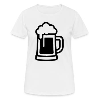 Beer Glass Symbol Beer - Women's Breathable T-Shirt - white - Front - AI Model Female 172 dark (172cm)