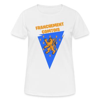 Franchement comtois - T-shirt respirant Femme - blanc - Devant - AI Model Female 172 dark (172cm)