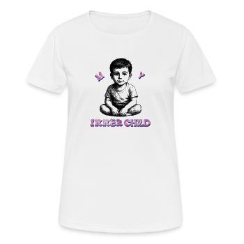Kuscheltier Kinderdesign mit UV-Lackeffekt - Frauen T-Shirt atmungsaktiv - Weiß - Vorne - AI Model Female 172 dark (172cm)