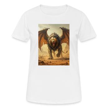 Sphinx égyptien, corps de lion - T-shirt respirant Femme - blanc - Devant - AI Model Female 172 dark (172cm)