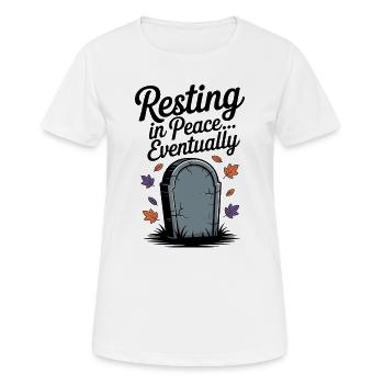 Repose en paix... Finalement - T-shirt respirant Femme - blanc - Devant - AI Model Female 172 dark (172cm)