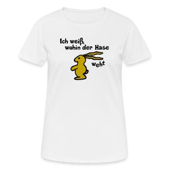 Wherever the hare blows - Women's Breathable T-Shirt - white - Front - AI Model Female 172 dark (172cm)
