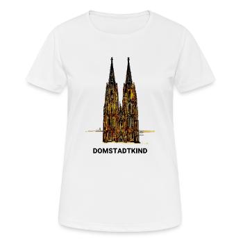 Kölner Dom - Domstadtkind - Frauen T-Shirt atmungsaktiv - Weiß - Vorne - AI Model Female 172 dark (172cm)