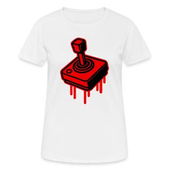 Retro Gamer Symbol - Frauen T-Shirt atmungsaktiv - Weiß - Vorne - AI Model Female 172 dark (172cm)