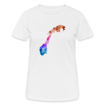 Norvège - Norvège - Norvège - Drapeau - Scandinavie - T-shirt respirant Femme - blanc - Devant - AI Model Female 172 dark (172cm)