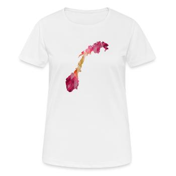 Norvège - Norvège - Norvège - Drapeau - Scandinavie - T-shirt respirant Femme - blanc - Devant - AI Model Female 172 dark (172cm)
