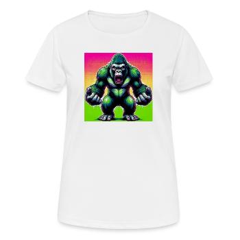 gorilla - Women's Breathable T-Shirt - white - Front - AI Model Female 172 dark (172cm)