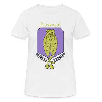 Provençal cicada with olives - Women's Breathable T-Shirt - white - Front - AI Model Female 172 dark (172cm)