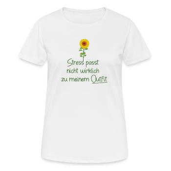 Statement-Design-Handwriting-on-Women'sCut with a - Women's Breathable T-Shirt - white - Front - AI Model Female 172 dark (172cm)