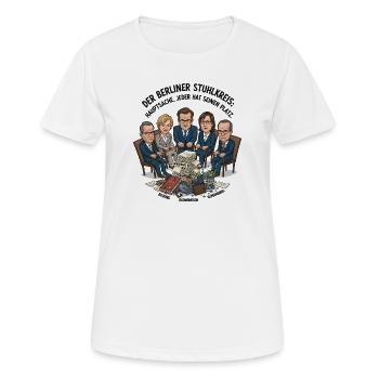 Le Cercle des Chaises de Berlin - T-shirt respirant Femme - blanc - Devant - AI Model Female 172 dark (172cm)